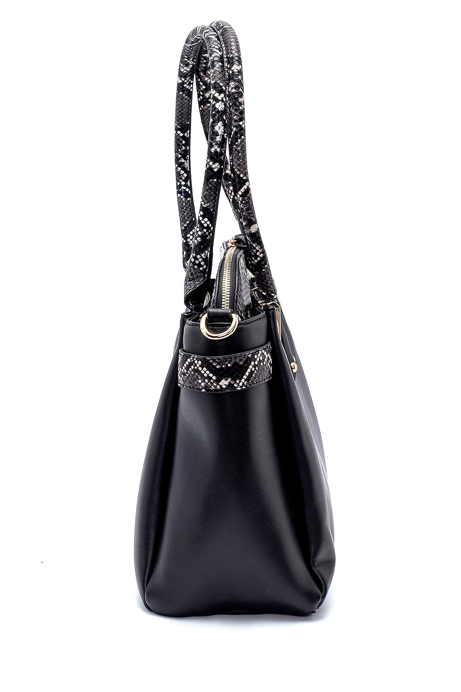 Women's Snakeskin Pattern Detailed Shoulder Bag