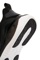 Derimod Zero Men's Black Lace-Up Thick Soled Fabric Sneaker | Derimod