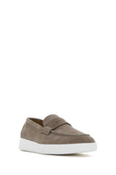 Erkek Vizon Kalın Tabanlı Süet Deri Casual Loafer | Derimod