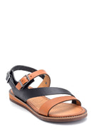 Women's Leather Buckle Detailed Sandals | Derimod