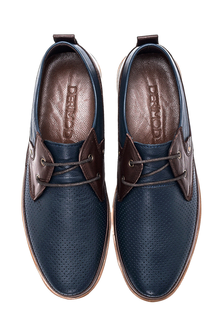 Men's Leather Perforated Casual Shoes