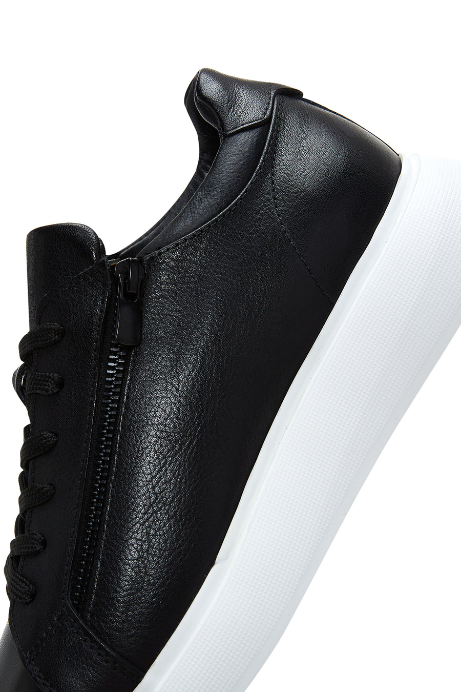 Erkek Siyah Deri Sneaker
