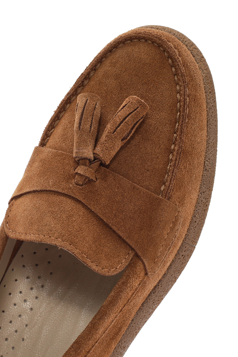 Women's Tan Suede Leather Comfort Loafer