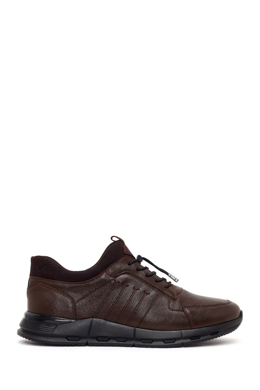 Erkek Kahverengi Bağcıklı Deri Sneaker WM828006DV | Derimod
