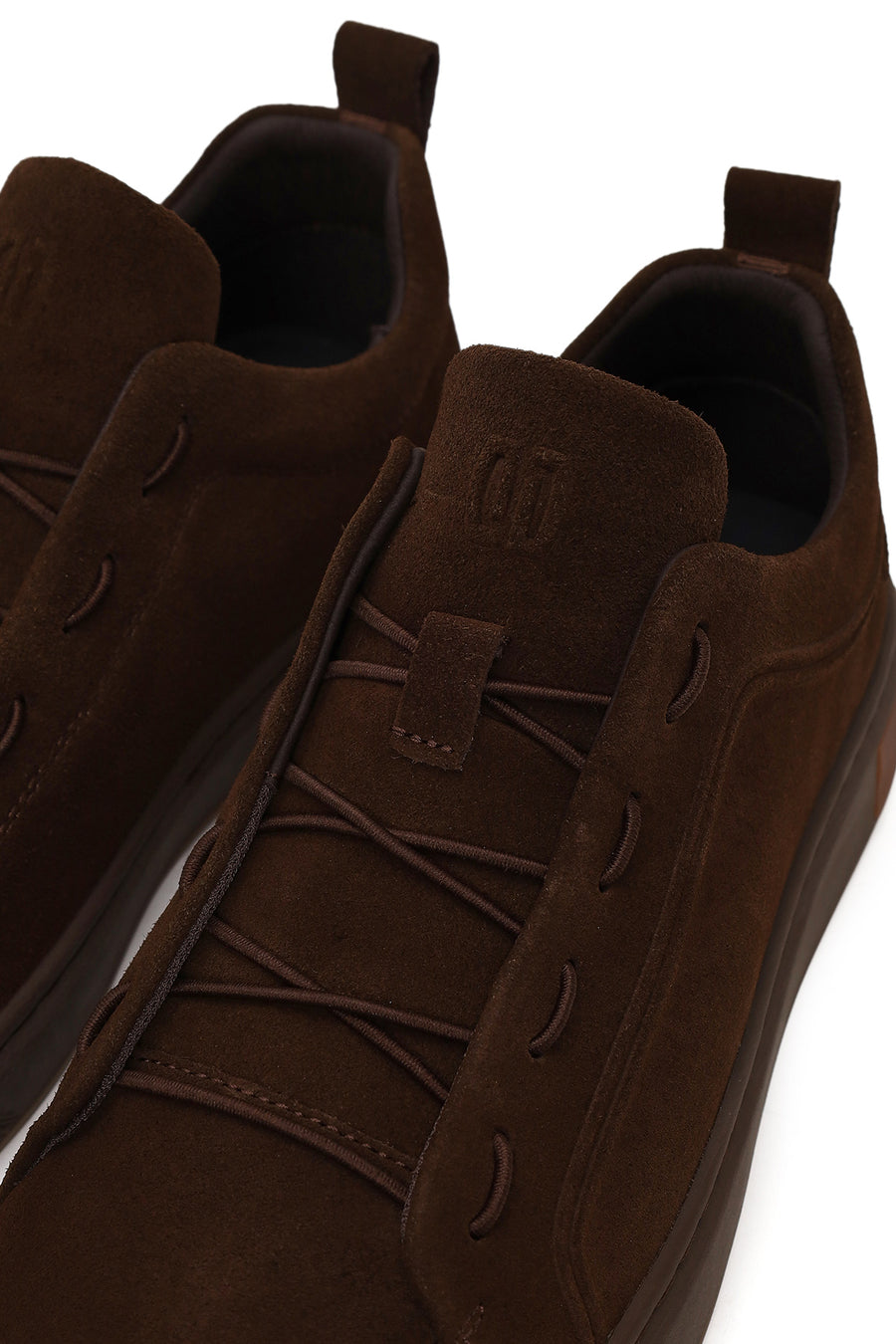 Male Brown Thick-Soled Suede Leather Sneaker