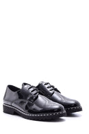 Women's Patent Leather Stone Detailed Shoes | Derimod