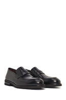 Men's Black Leather Loafer | Derimod