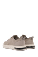 Male Beige Lace-Up Patterned Fabric Sneaker | Derimod