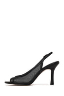 Woman Black Open-Back Stiletto Shoes | Derimod