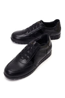 Woman Black Leather Comfort Shoes | Derimod