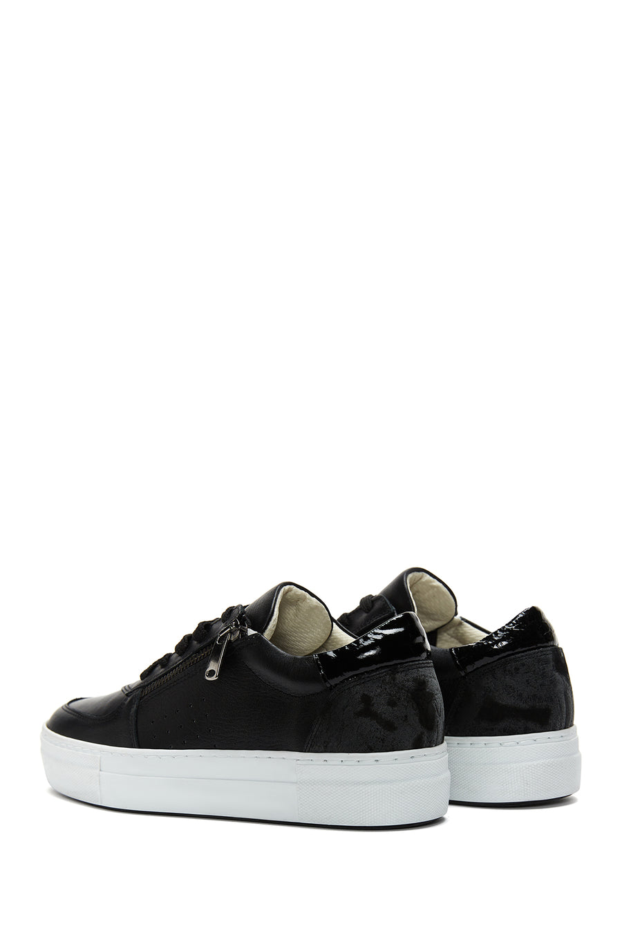 Women's Leather Zipper Sneaker