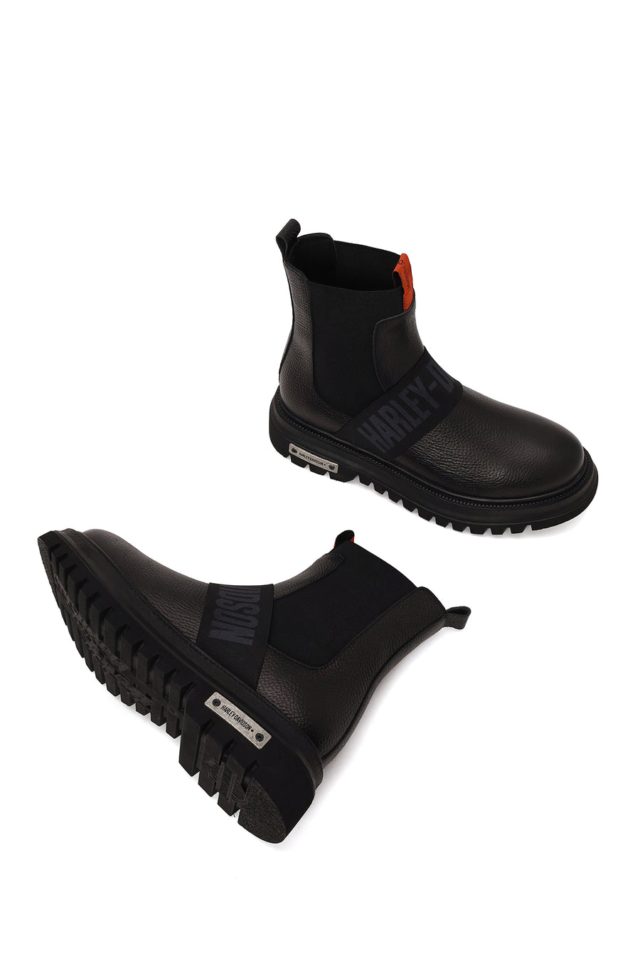 Harley Davidson Male Black Polperro Leather Chelsea Boots