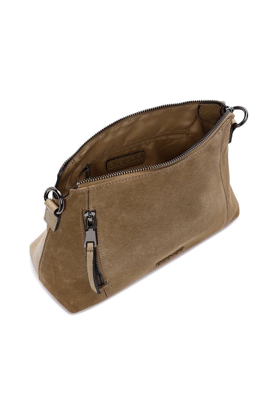 Women's Camel Long Strap Suede Crossbody Bag