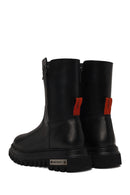 Harley Davidson Woman Black River Zip Closure Thick-Soled Leather Boots | Derimod