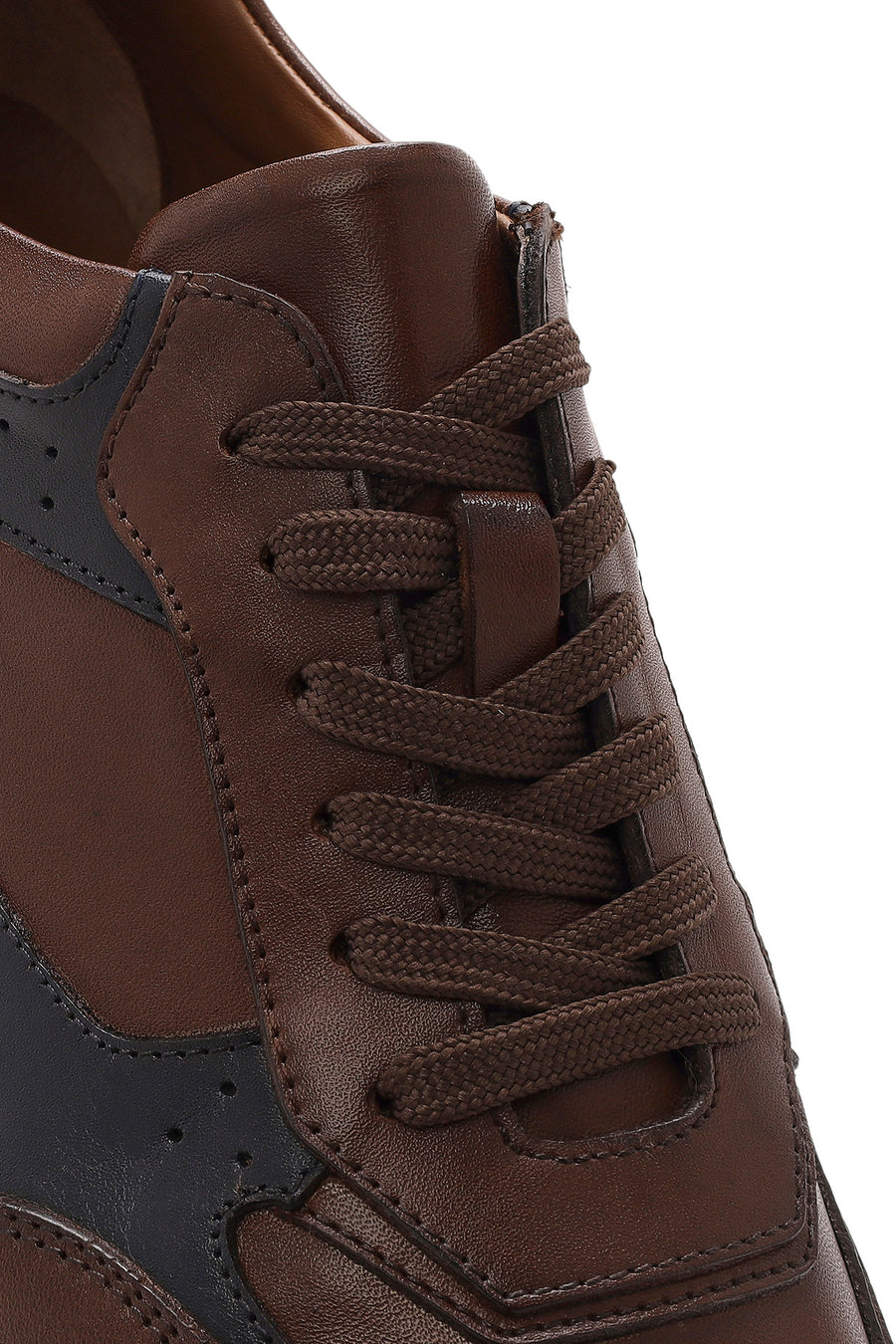 Men's Tan Lace-up Leather Sneaker