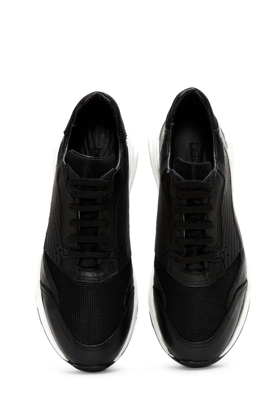 Erkek Siyah Deri Sneaker