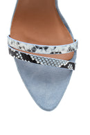 Women's Snake Printed Heeled Sandals | Derimod