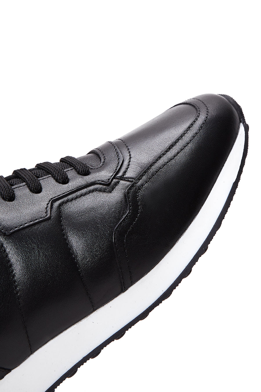 Erkek Siyah Deri Sneaker