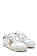 Women's Leather Star Detailed Sneaker | Derimod