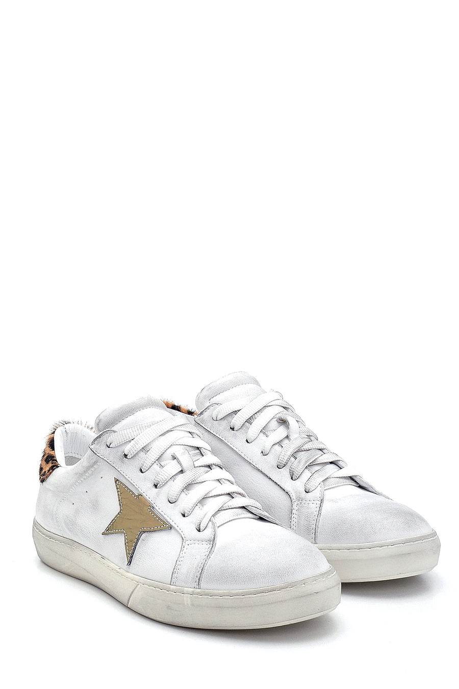 Women's Leather Star Detailed Sneaker