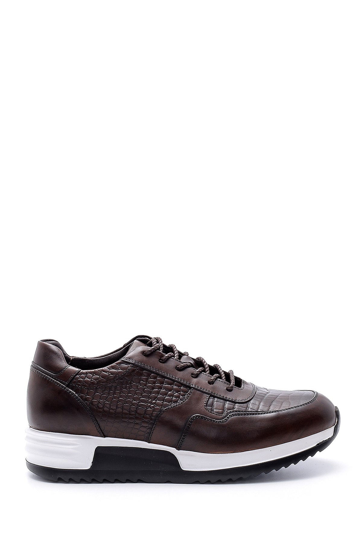 Erkek Kroko Desen Detaylı Deri Sneaker 20SFD324914 | Derimod
