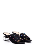 Women's Suede Heeled Slippers | Derimod