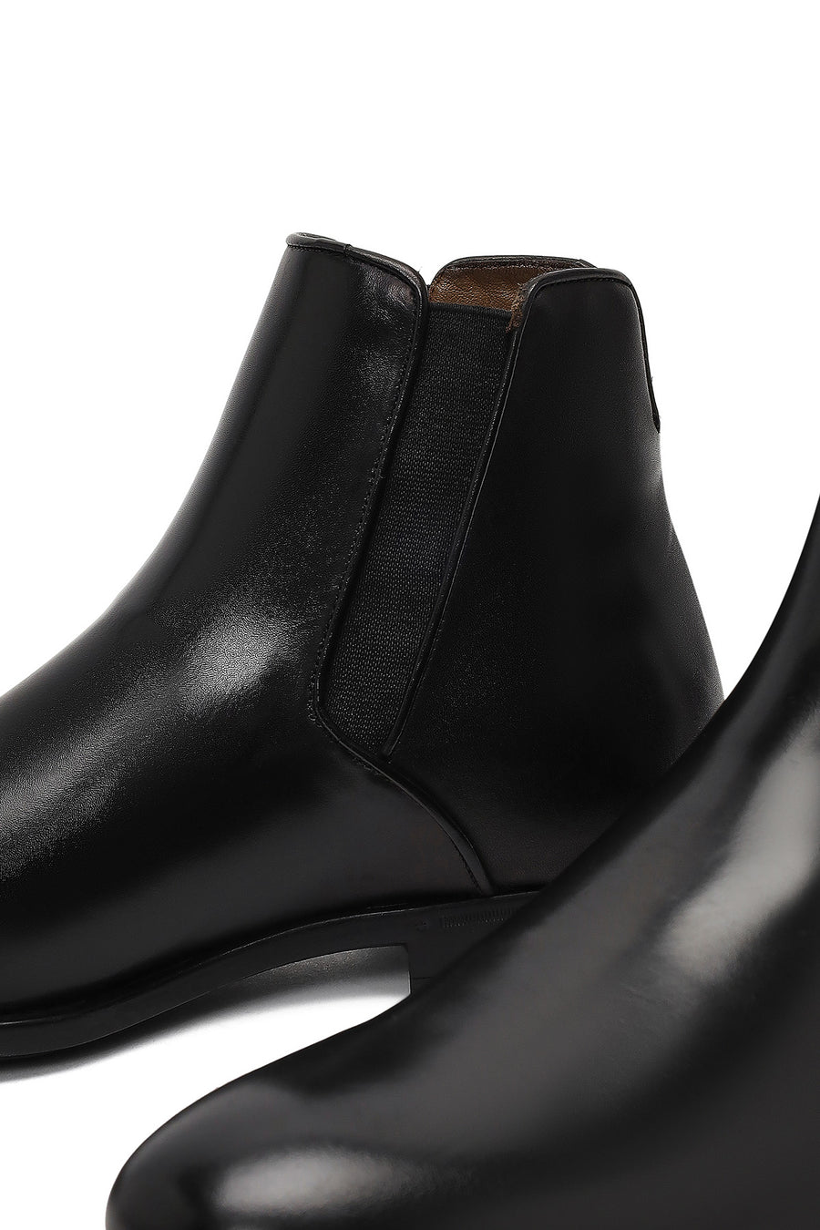 Male Black Leather Chelsea Boots