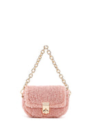 Women's Pink Plush Mini Crossbody Bag | Derimod