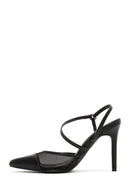Women's Black Open Back Thin Heeled Stiletto | Derimod