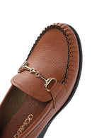 Women's Tan Wedge Heel Loafer | Derimod