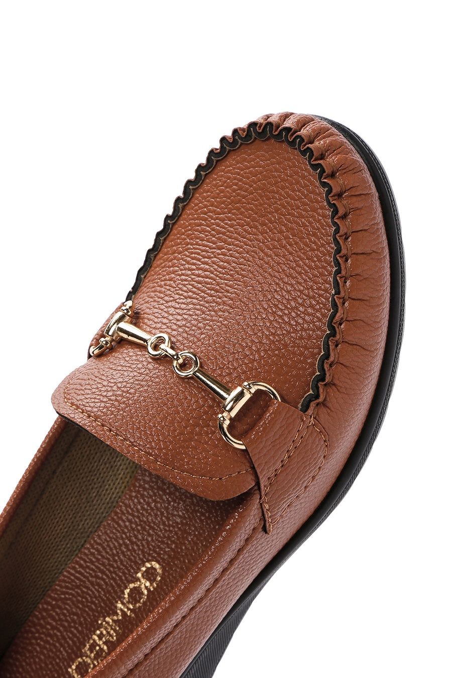 Women's Tan Wedge Heel Loafer