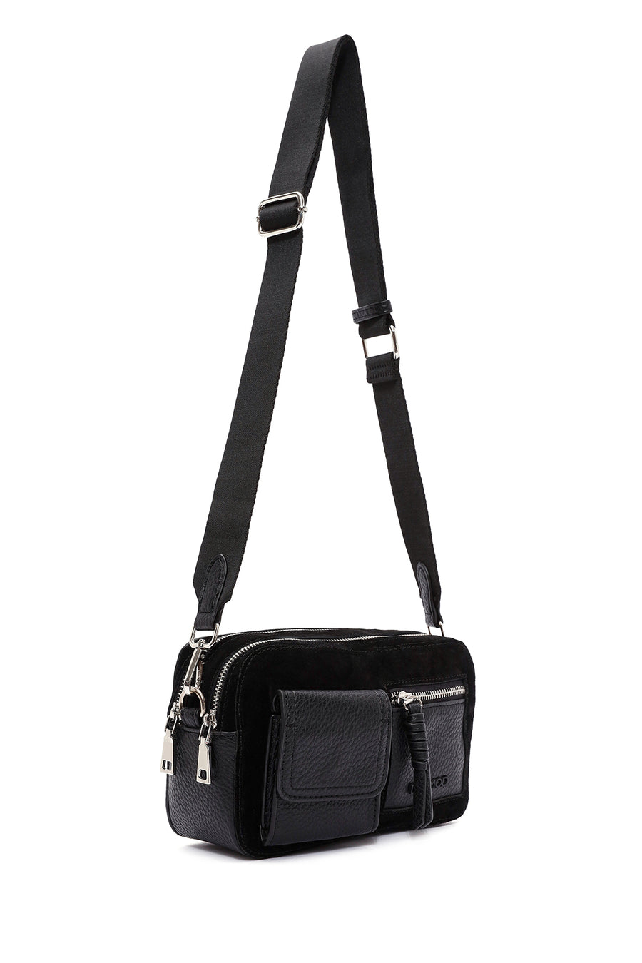 Women's Black Long Strap Crossbody Bag