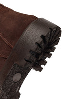 Male Brown Zip Closure Suede Boots | Derimod