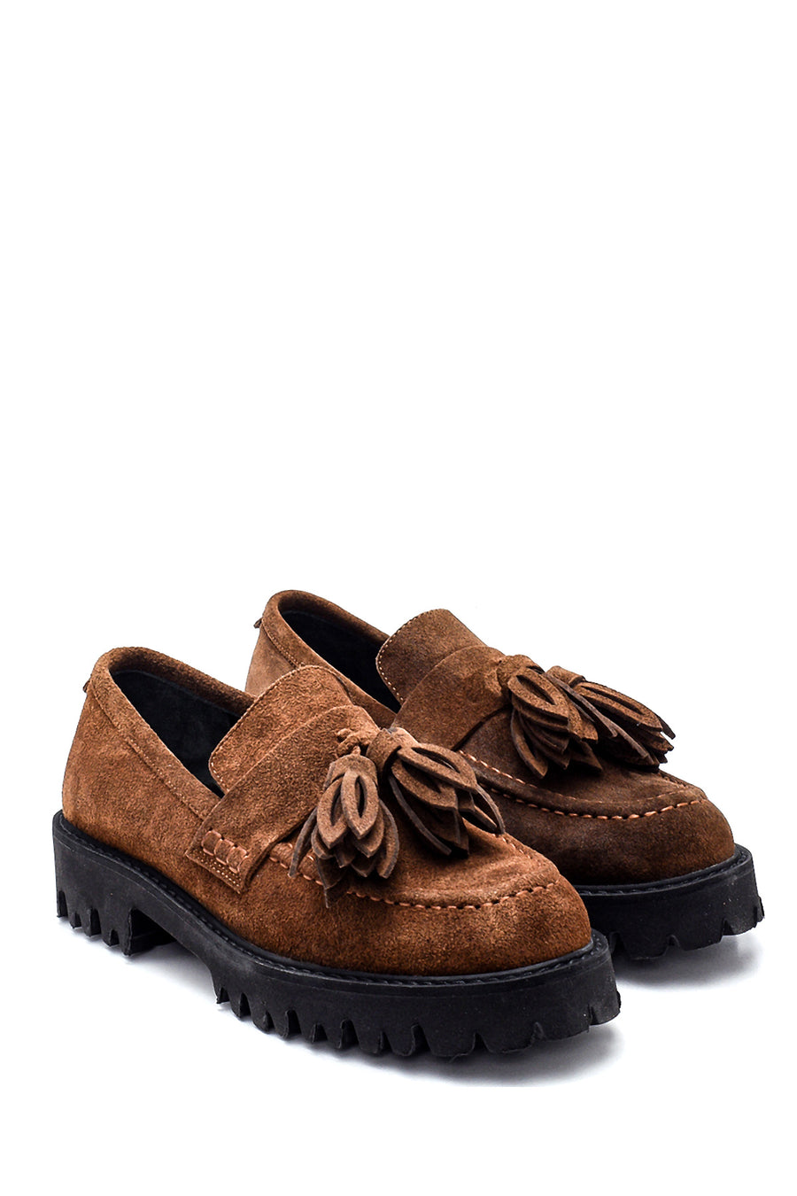 Kadın Deri Süet Loafer