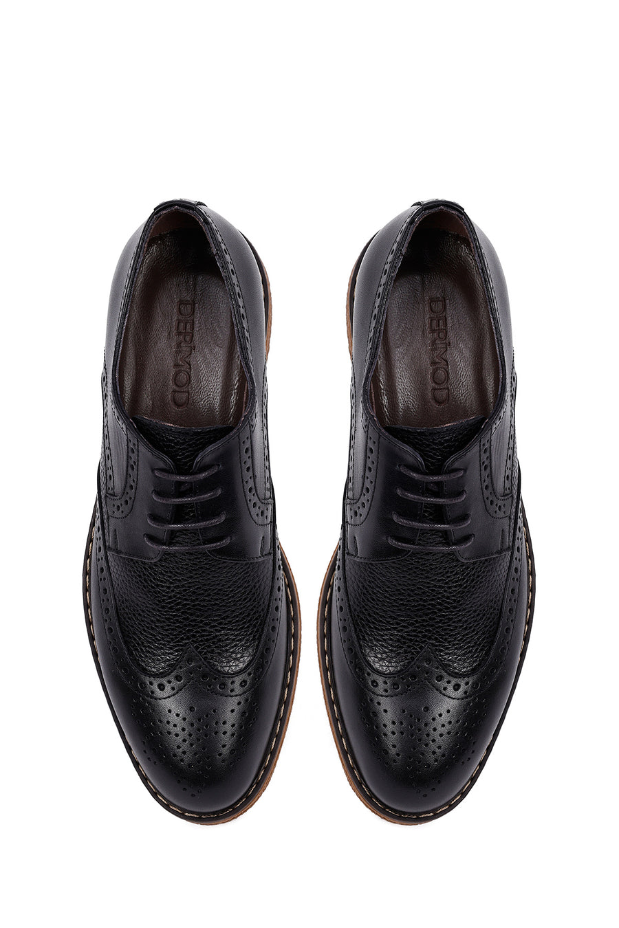 Men's Black Lace Up Leather Casual Shoes