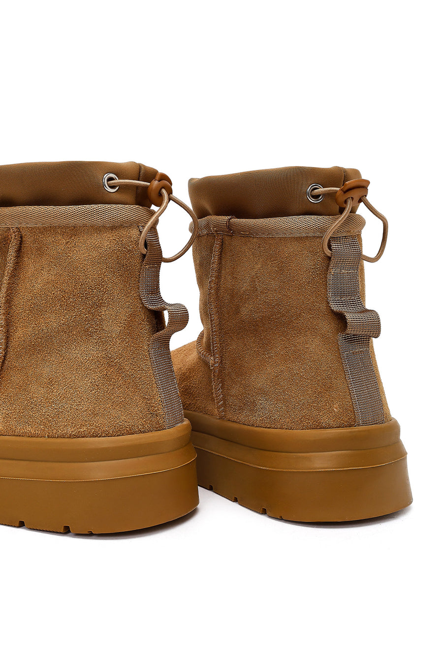Women's Brown Thick Soled Suede Leather Teddy Boots