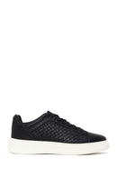 Male Black Lace-Up Leather Sneaker | Derimod