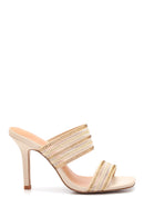 Women's Beige Heeled Slippers | Derimod