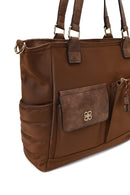 Woman Brown Long-Strap Fabric Shoulder Bag | Derimod