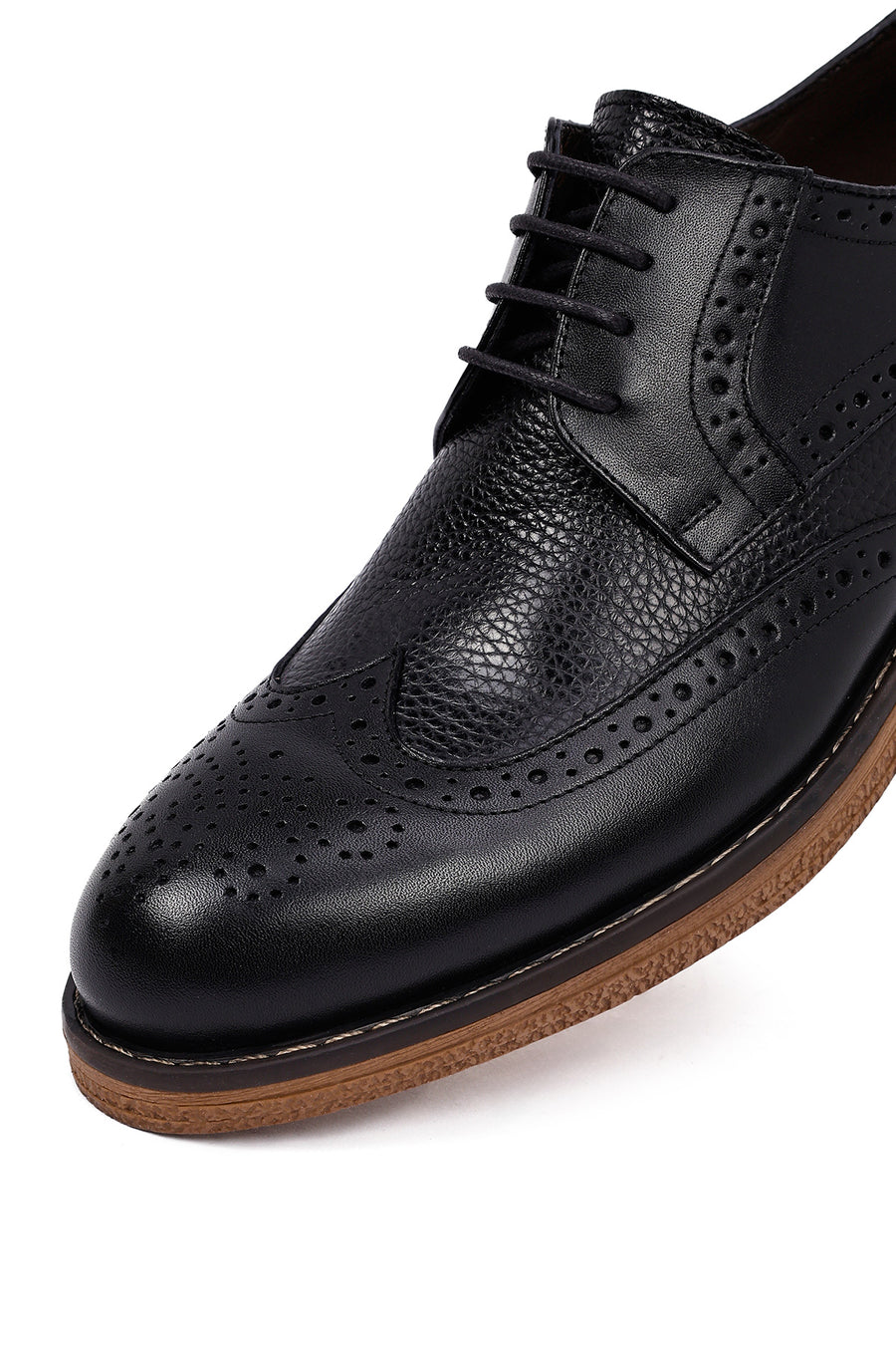 Men's Black Lace Up Leather Casual Shoes