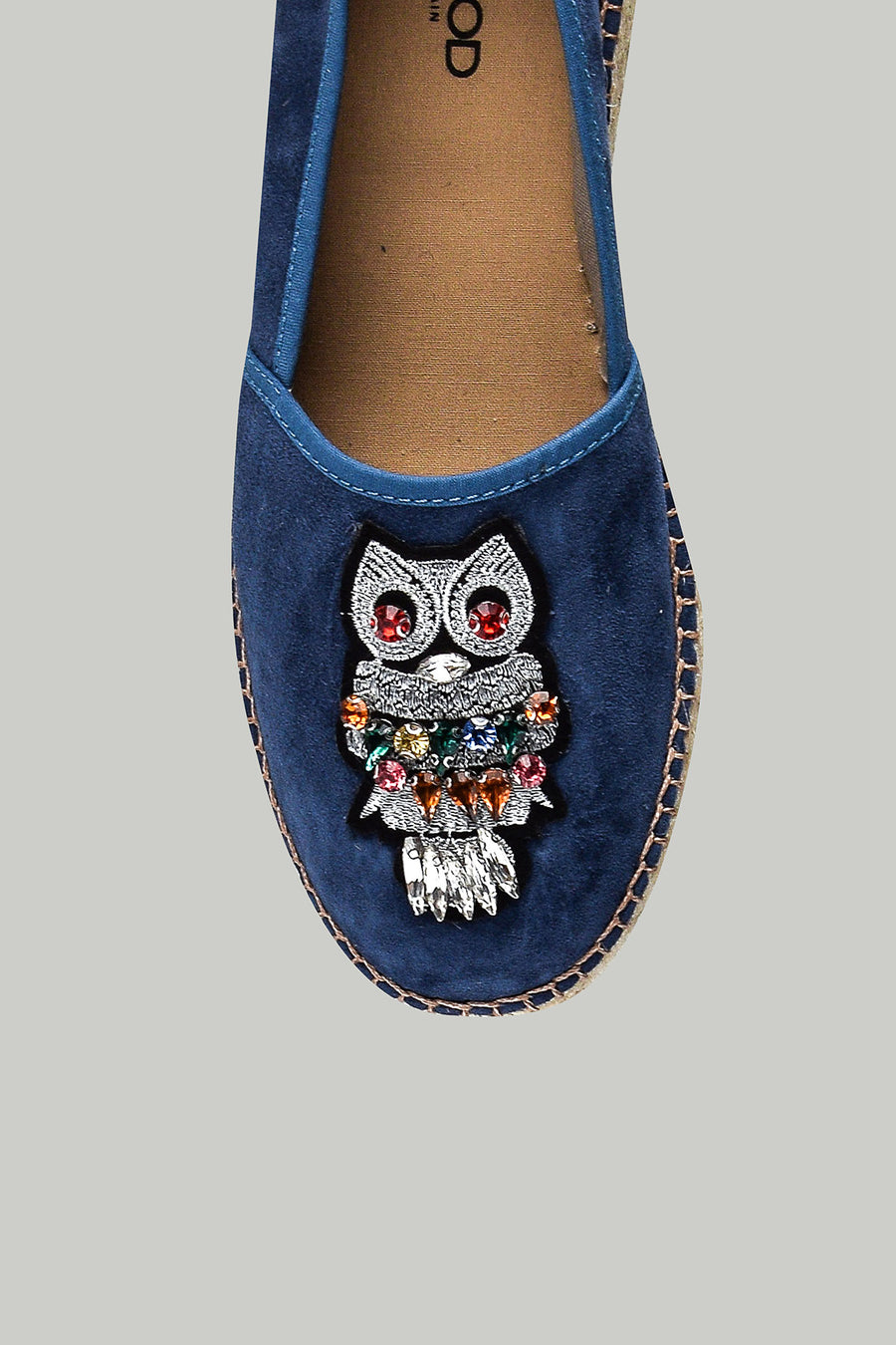 Baykuşlu Mavi Kadın Espadril