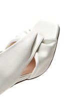 Women's White Transparent Thick Heel Sandals | Derimod
