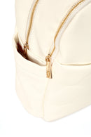 Woman Cream Printed Backpack | Derimod