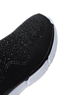 Kadın Siyah Taşlı Kumaş Sneaker | Derimod