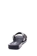 Women's Leather Knit Detailed Slippers | Derimod
