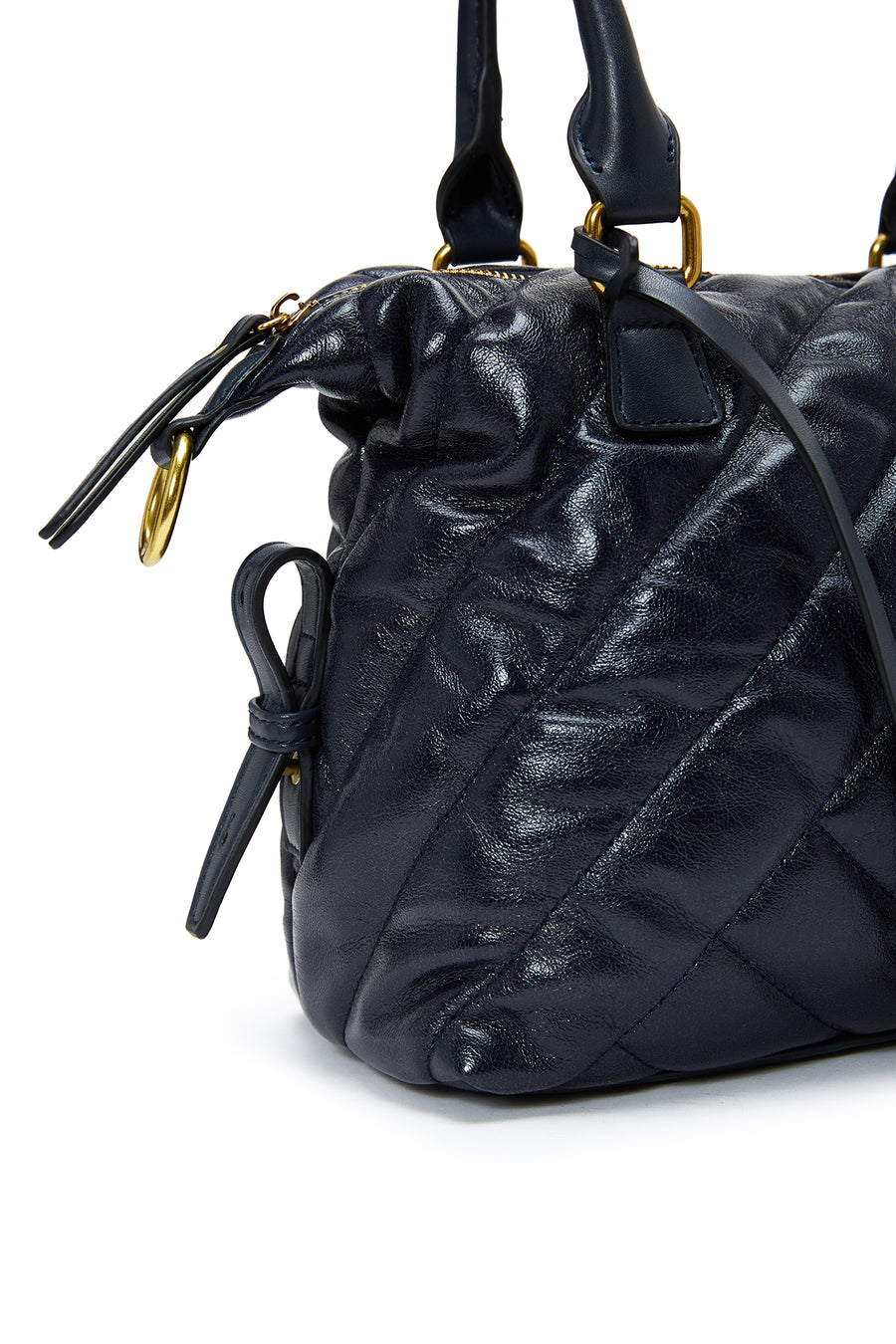 Women's Navy Blue Quilted Handbag