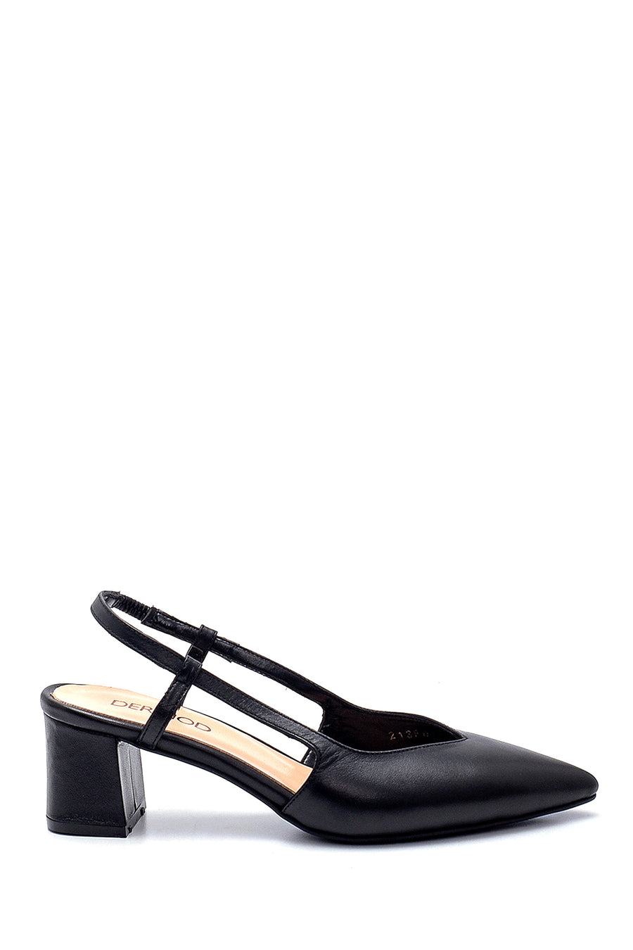 Women's Leather Thick Heeled Shoes 21SFD160718 | Derimod