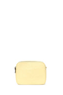 Woman Yellow Double-Strap Printed Crossbody Bag | Derimod
