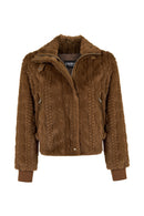 Aspen Woman Brown Teddy Jacket | Derimod