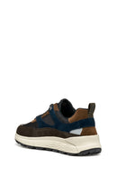 Geox Men Brown U Spherica 4X4 B Abx C - Suede Lace-Up Thick-Soled Fabric Sneaker | Derimod